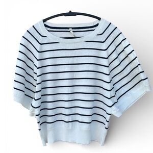 Teeberry & Weave Preppy Nautical Striped Crop Style Sweater 
Size S/M